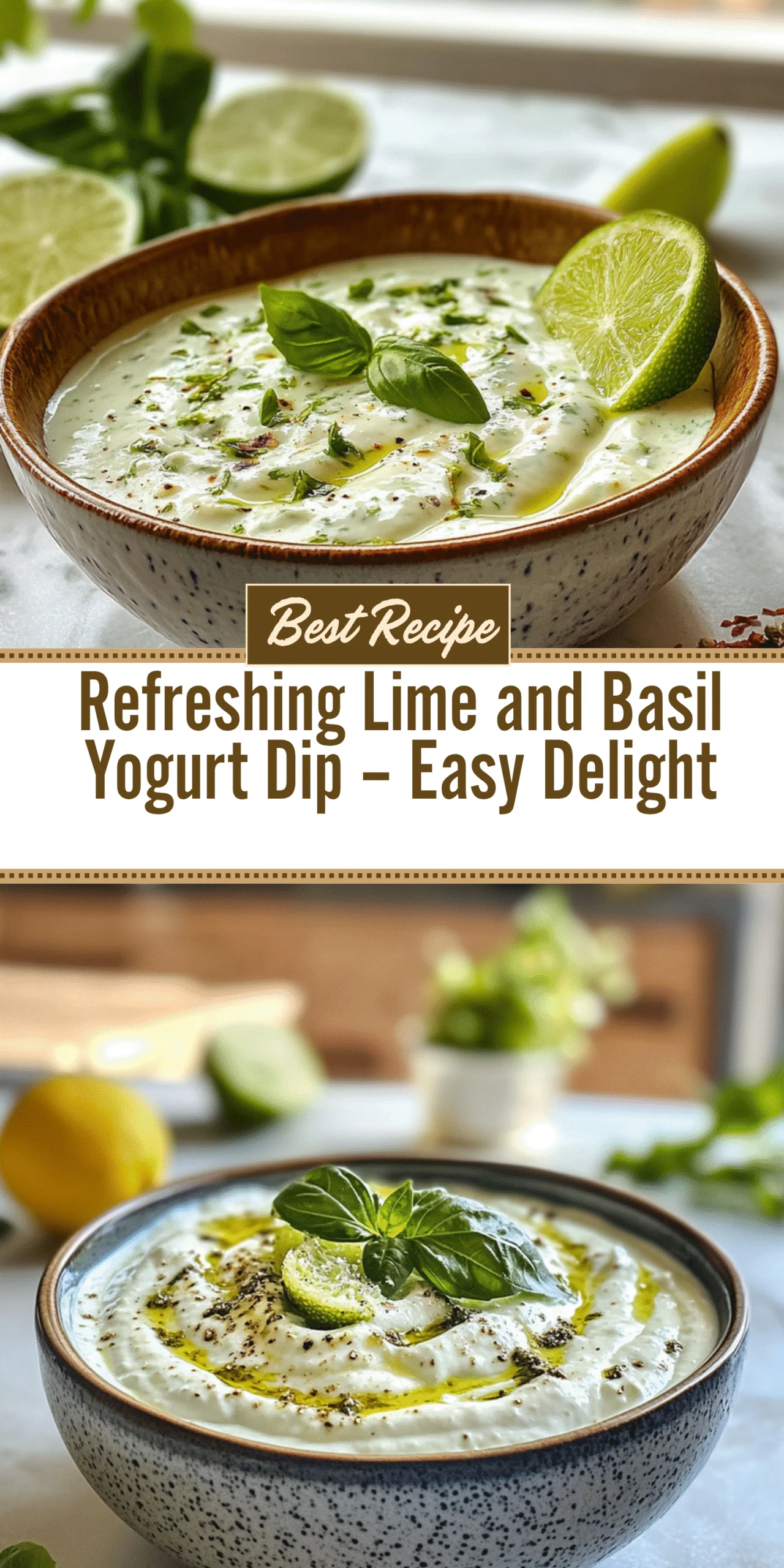 Refreshing Lime and Basil Yogurt Dip – Easy Delight