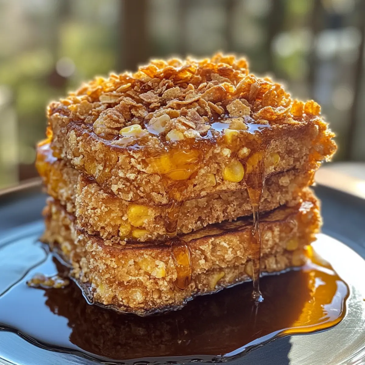 Irresistible Crunchy Friendsgiving Corn-Flake Crusted French Toast