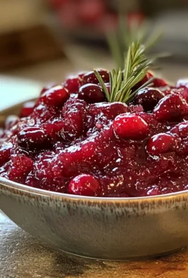 Irresistible Fresh Cranberry and Rosemary Relish