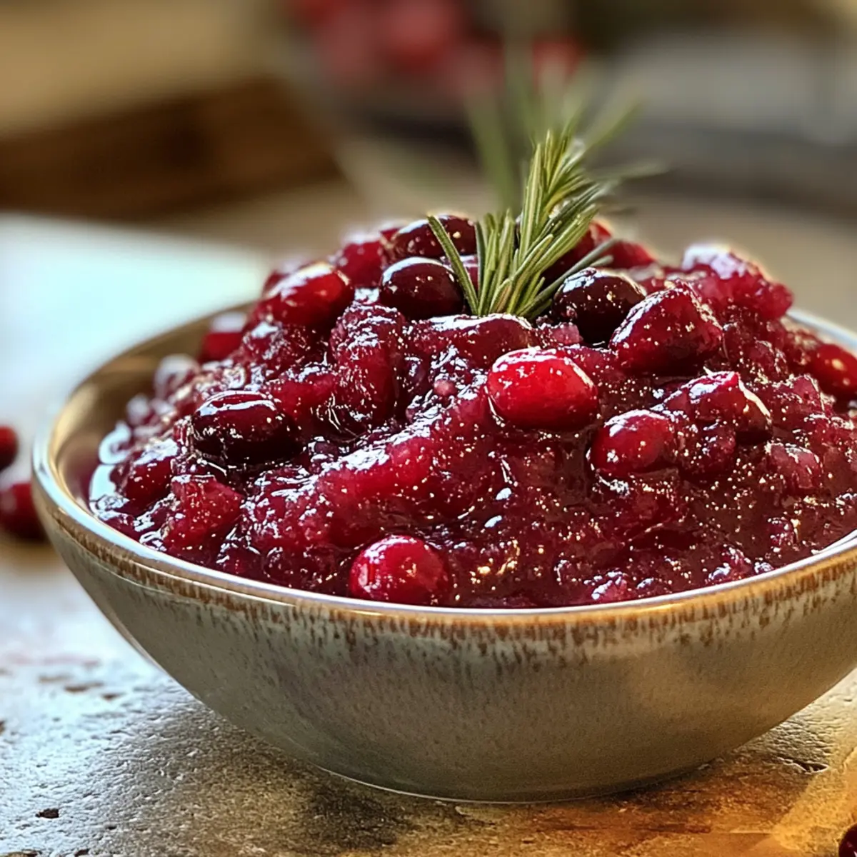 Irresistible Fresh Cranberry and Rosemary Relish