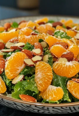 Zesty Fresh Mandarin Orange Salad with Sugared Almonds Delight