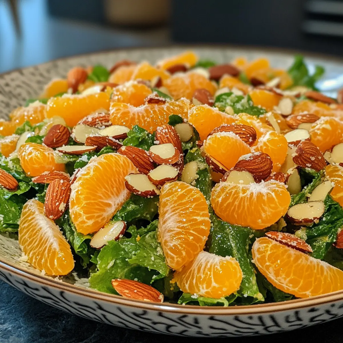 Zesty Fresh Mandarin Orange Salad with Sugared Almonds Delight