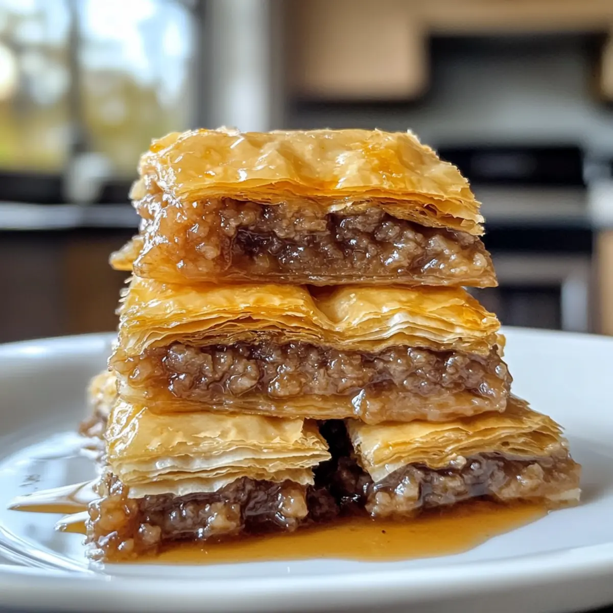 Irresistible Mini Flaky Baklava Pieces Recipe