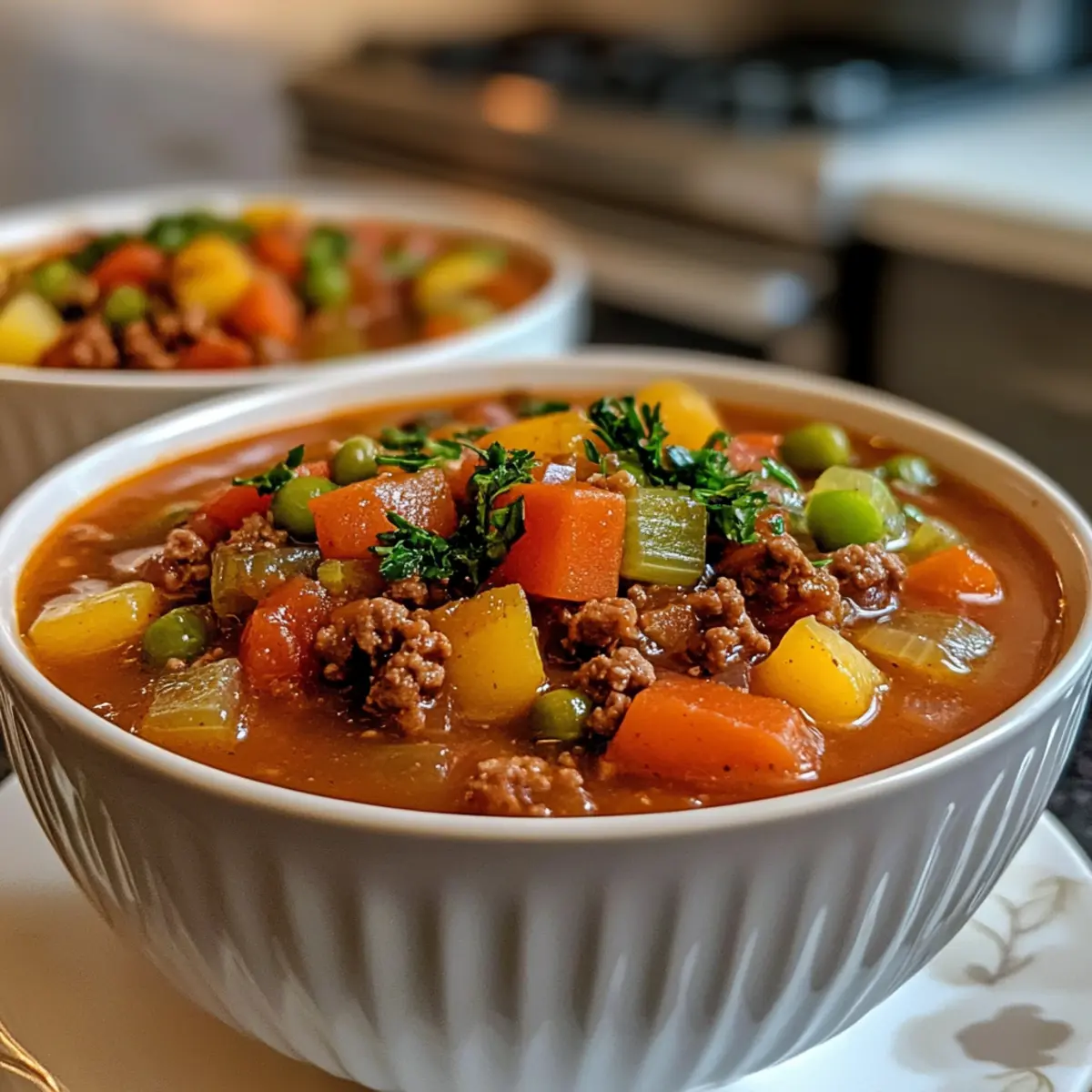 Comforting Hearty Ground Beef Vegetable Soup Recipe for Cozy Nights