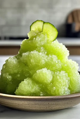 Refreshing Zesty Cucumber-Lime Granita