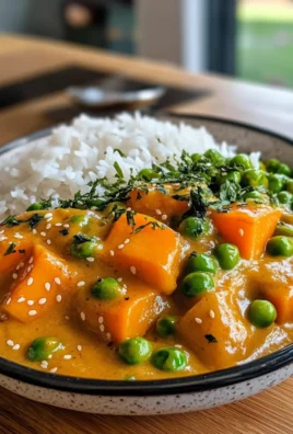 Irresistible Creamy Japanese Curry with Sweet Potato & Peas
