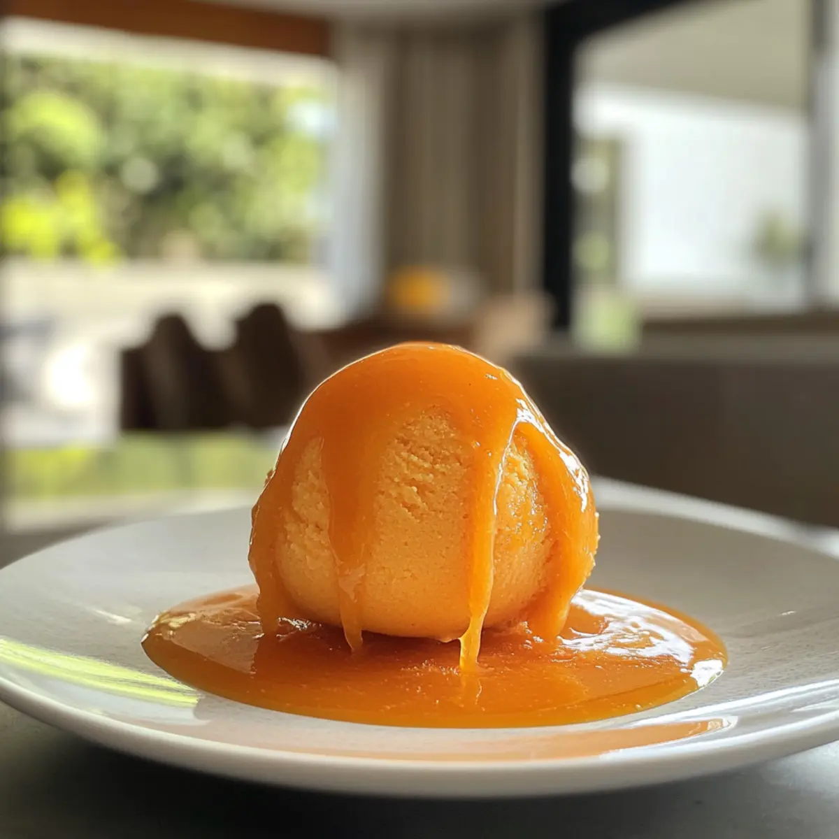 Irresistible Creamy Persimmon and Orange Sorbet