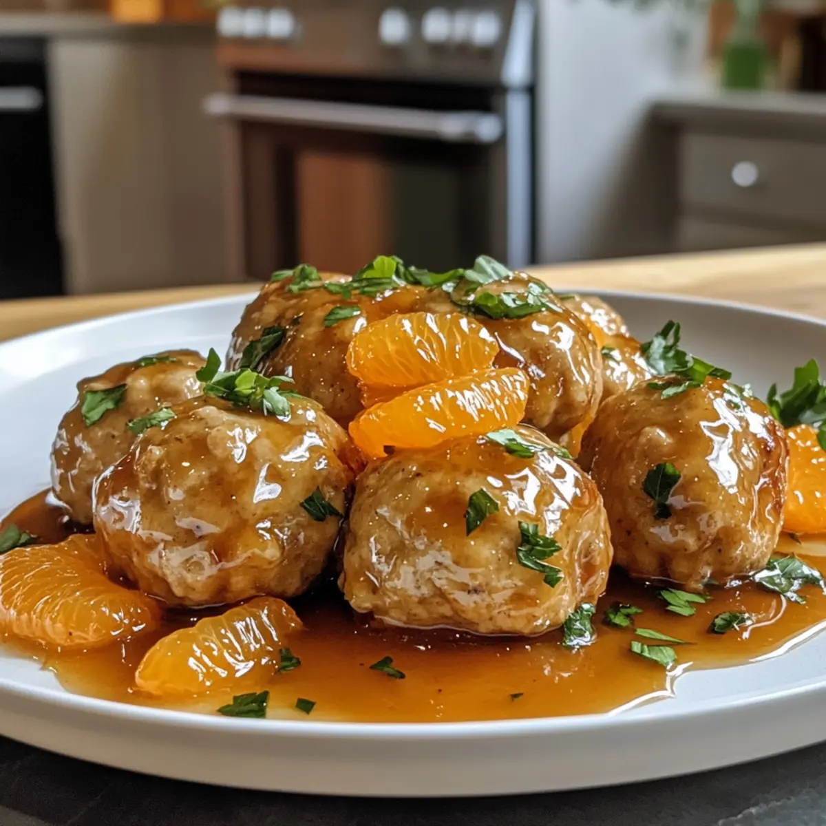 Irresistible Citrus Tangerine-Glazed Chicken Meatballs