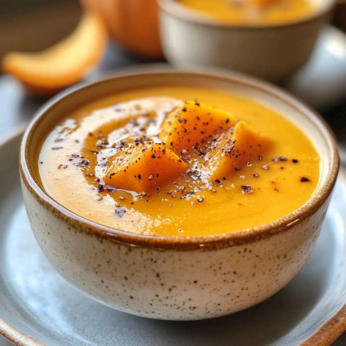 Cozy Creamy Persimmon and Pumpkin Soup