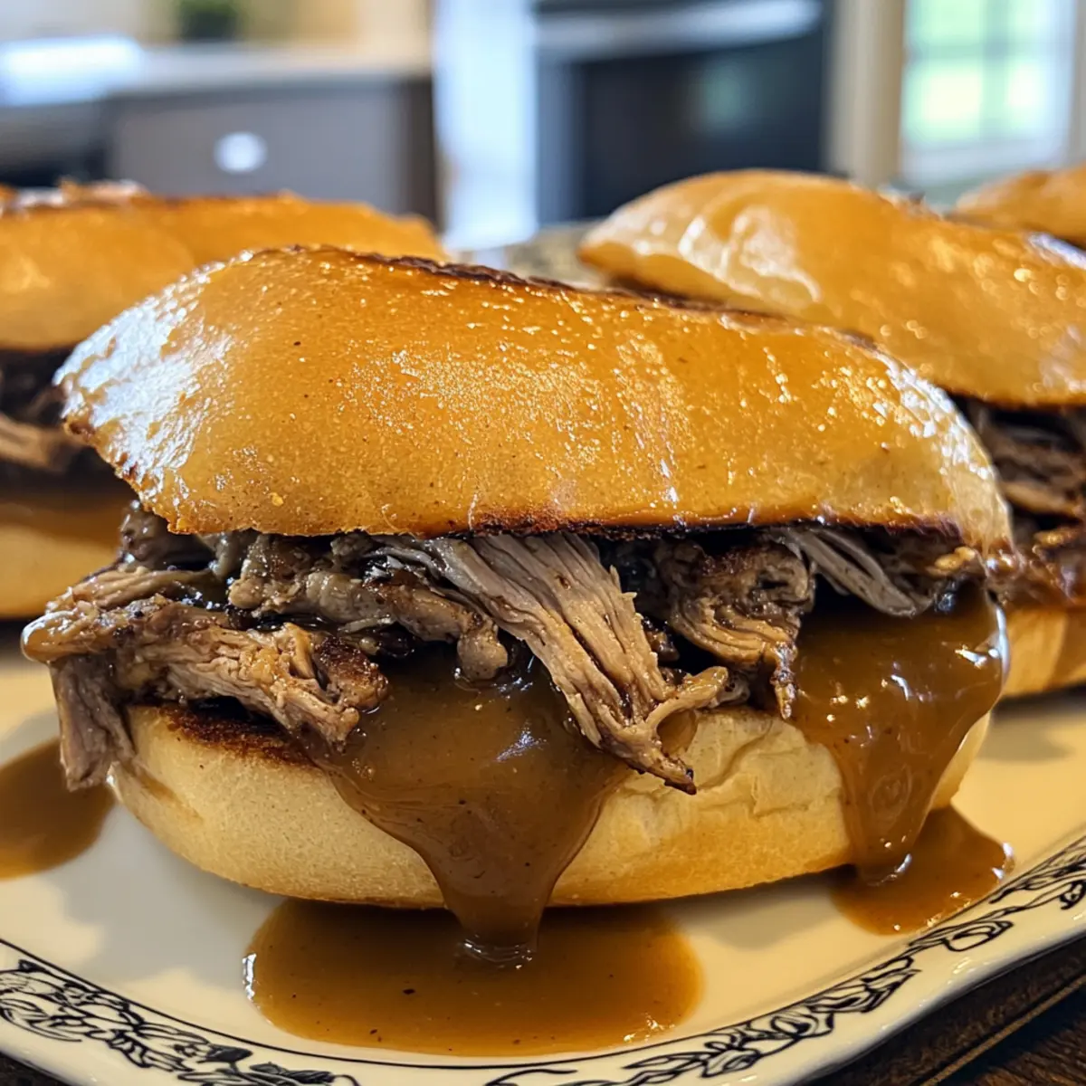 Irresistible Savory Oven Broiled French Dip Sandwiches