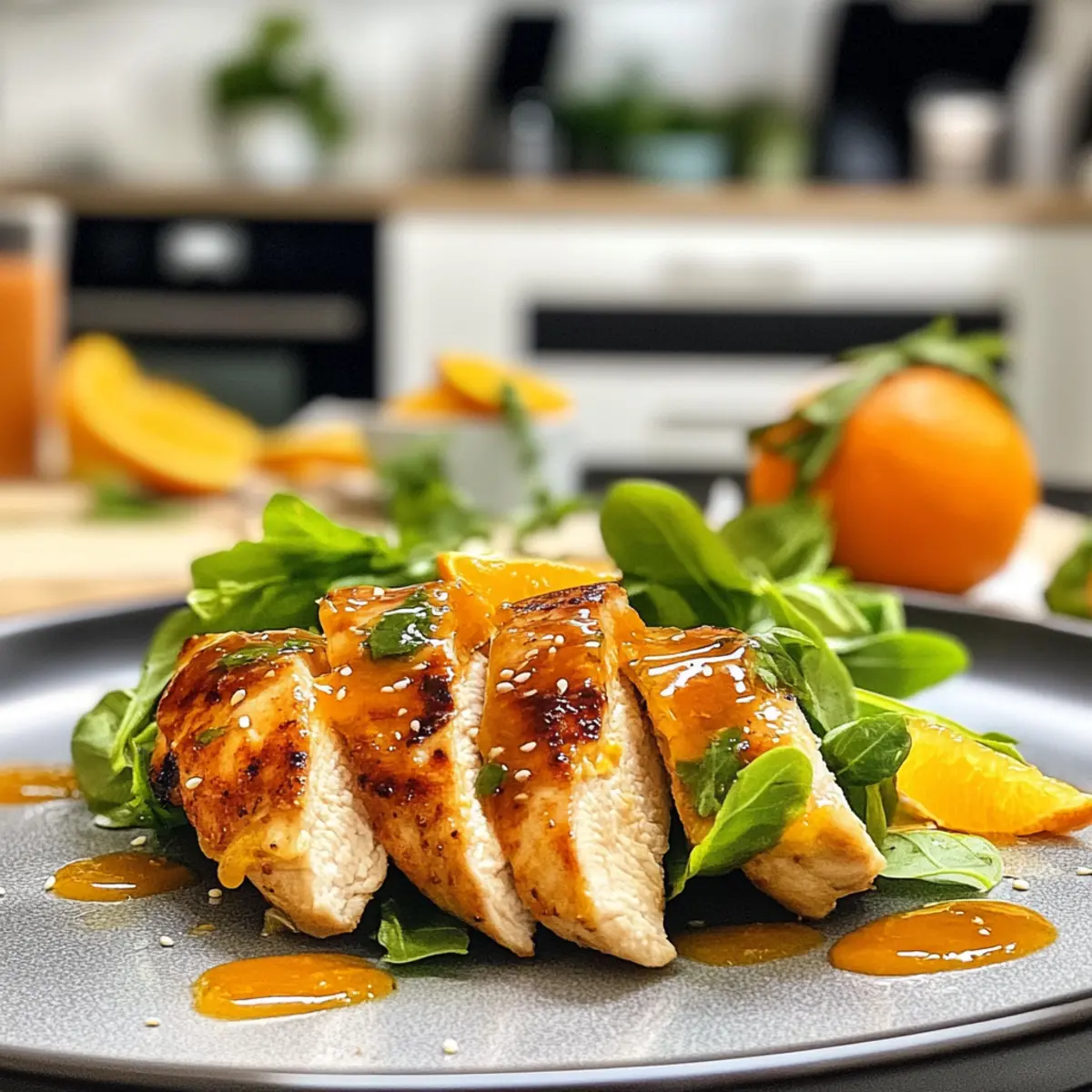 Zesty Flavorful Tangerine Basil Chicken Wraps