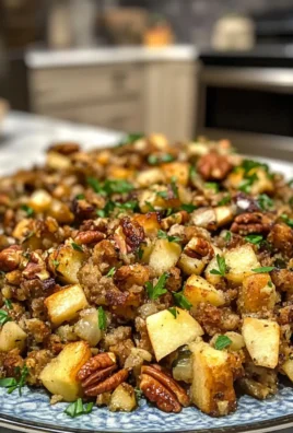 Irresistible Rich Apple Pecan Stuffing with Fresh Herbs