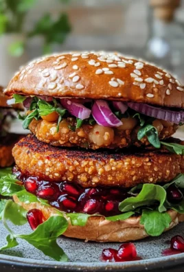 Irresistible Succulent Pomegranate and Chickpea Burgers Recipe