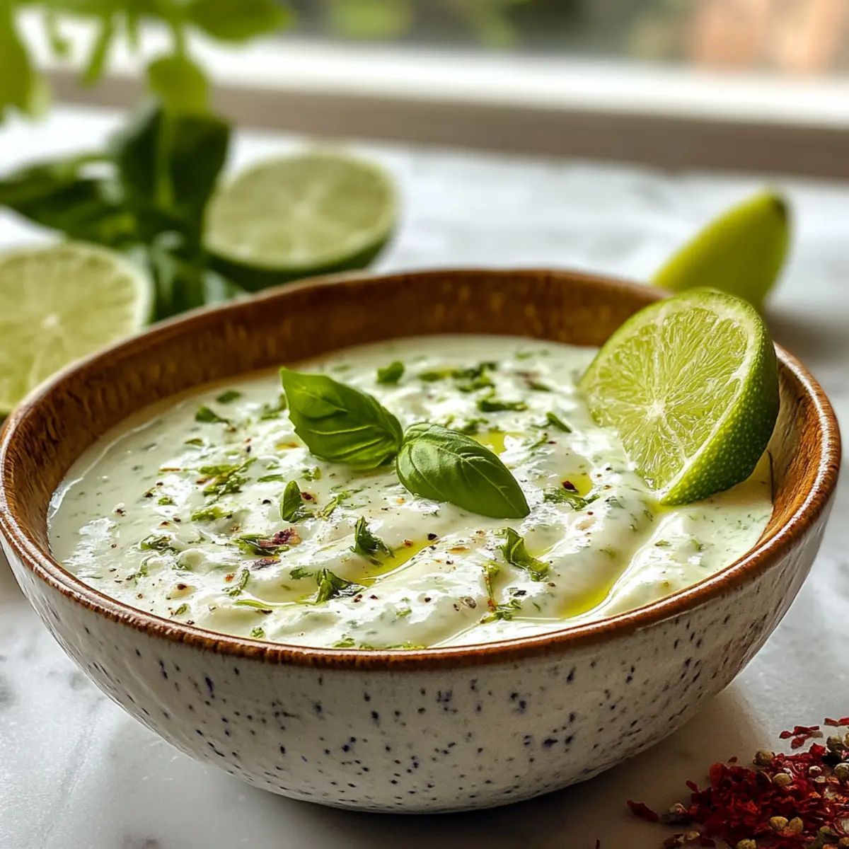 Refreshing Lime and Basil Yogurt Dip – Easy Delight