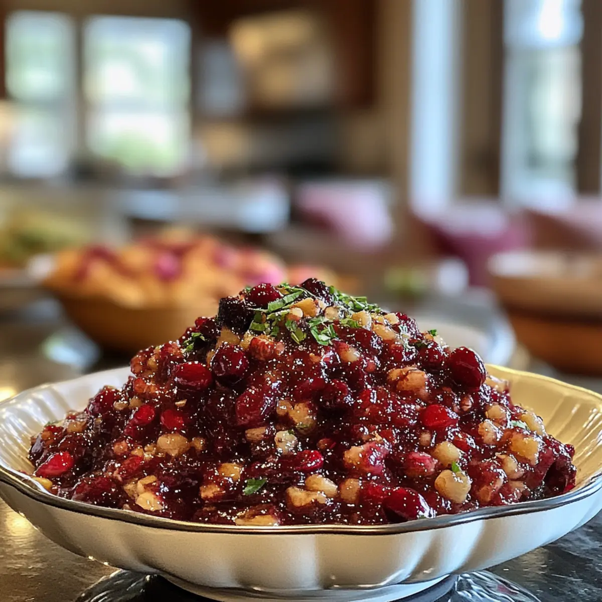 Sweet and Tangy Cranberry Nut Relish Delightful