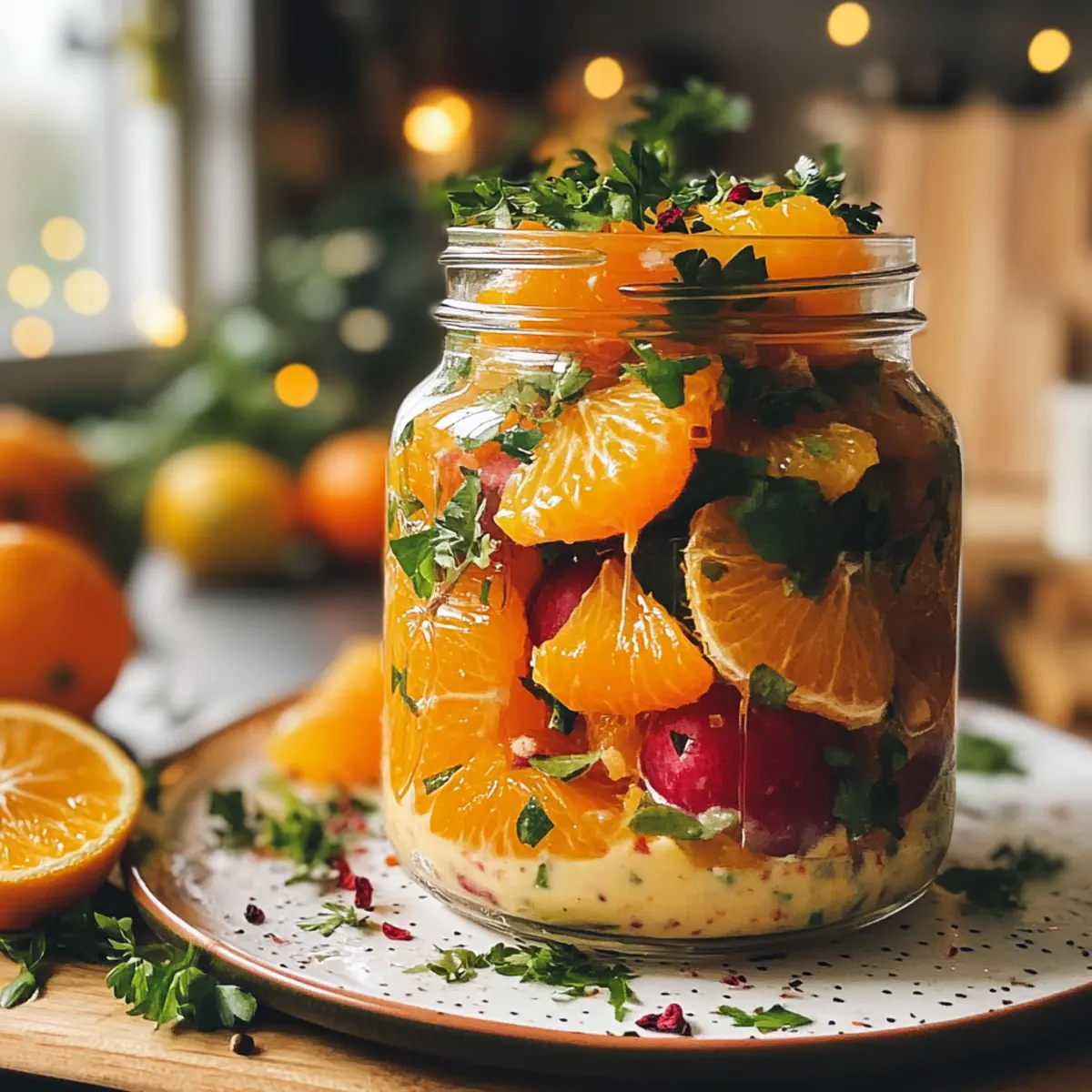 Refreshing Vibrant Sunshine Mandarin Orange Salad in a Jar Recipe