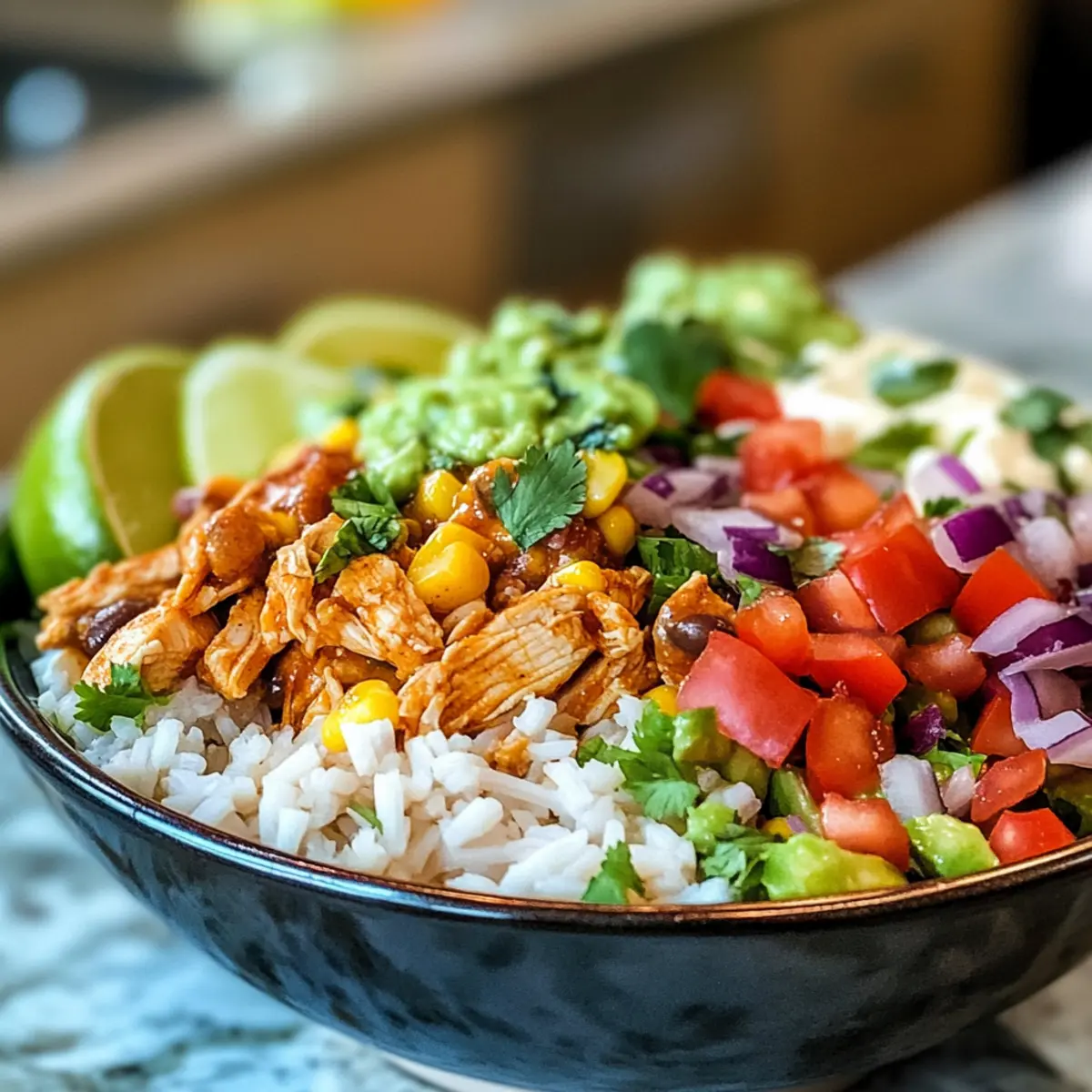 Savory Flavorful Instant Pot Chicken Burrito Bowls Recipe