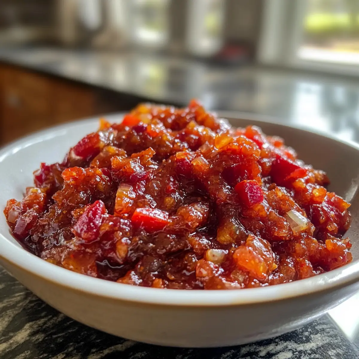 Delicious Cranberry and Red Pepper Relish