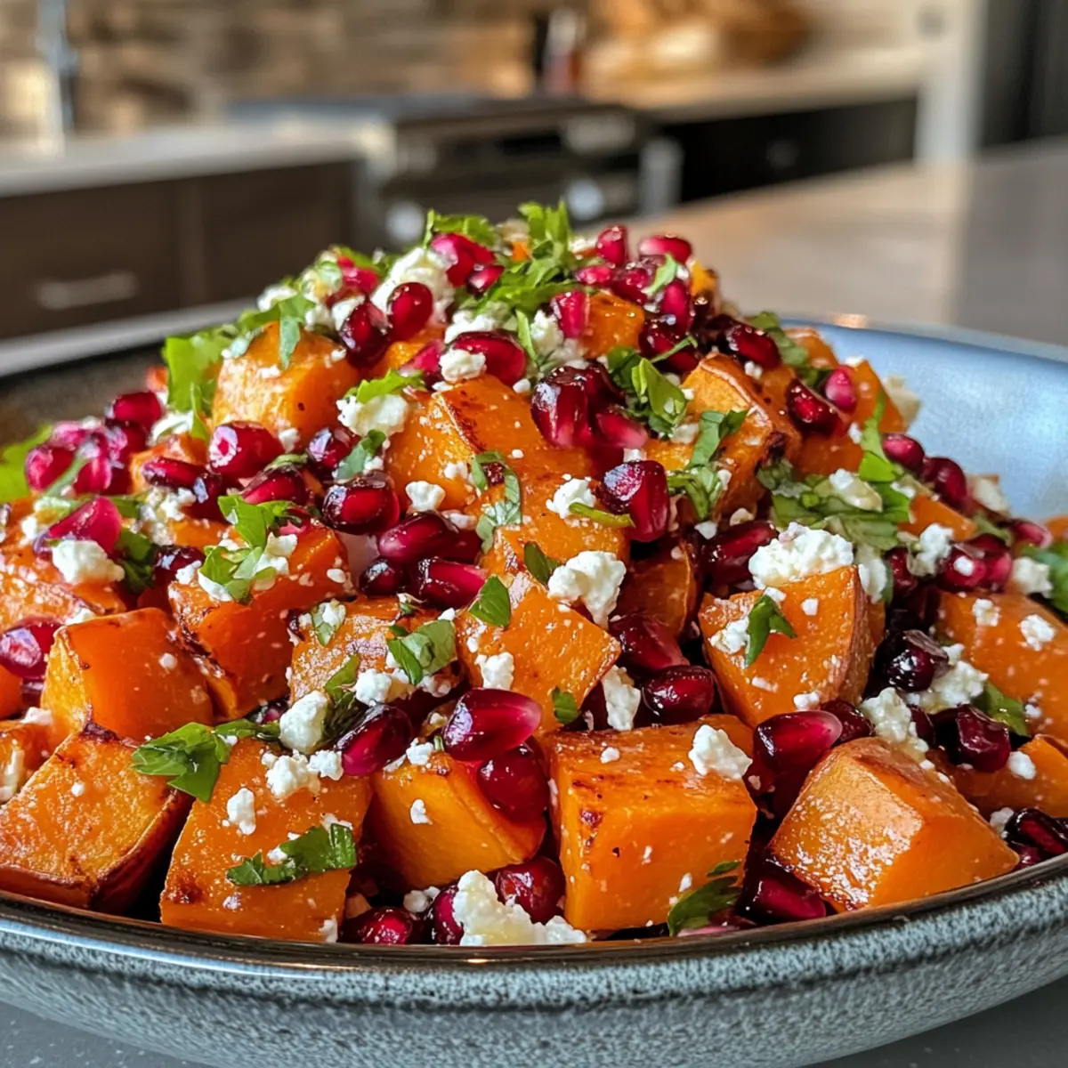 Vibrant Pomegranate Sweet Potato Feta Salad
