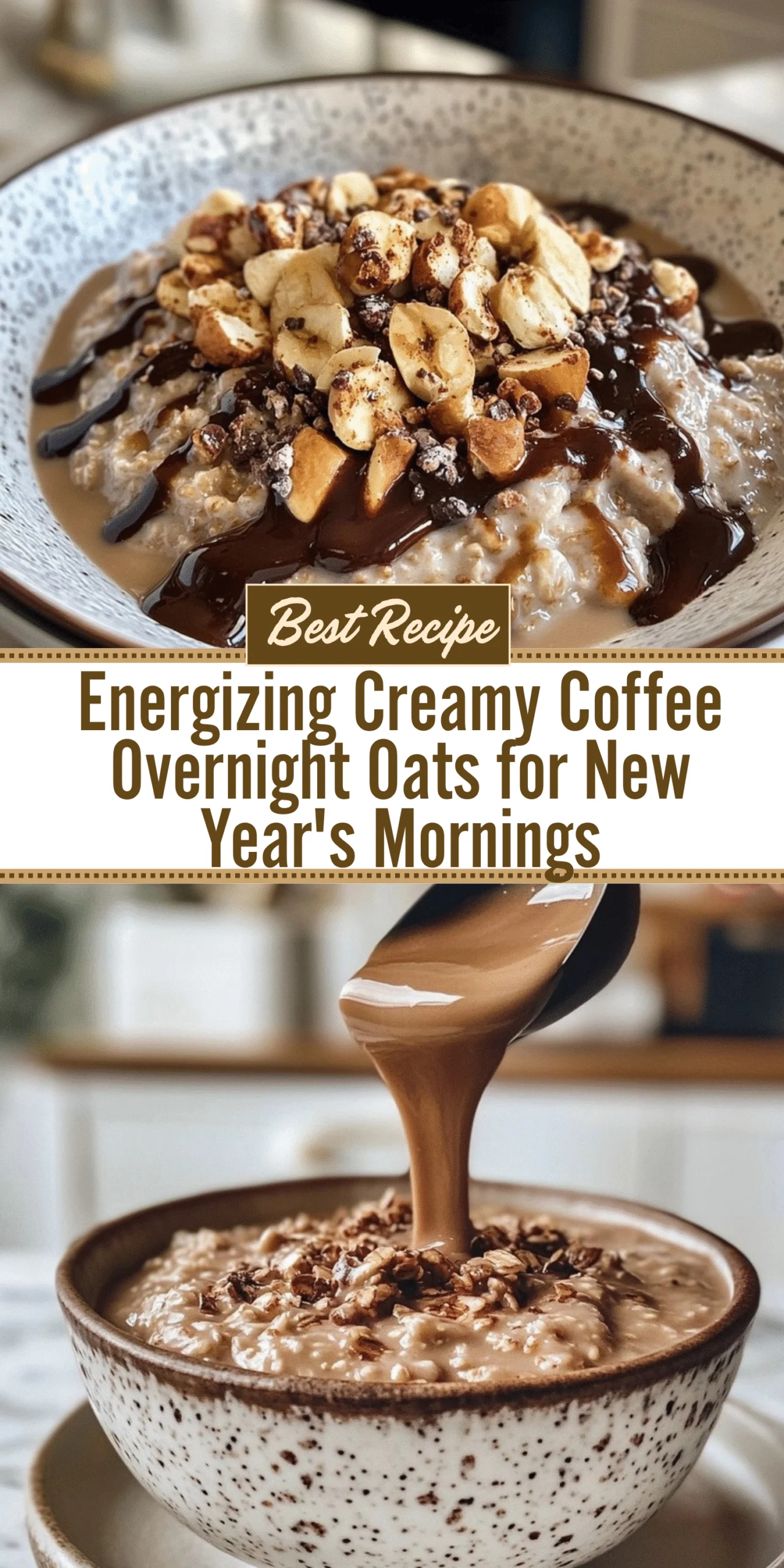 Energizing Creamy Coffee Overnight Oats for New Year's Mornings