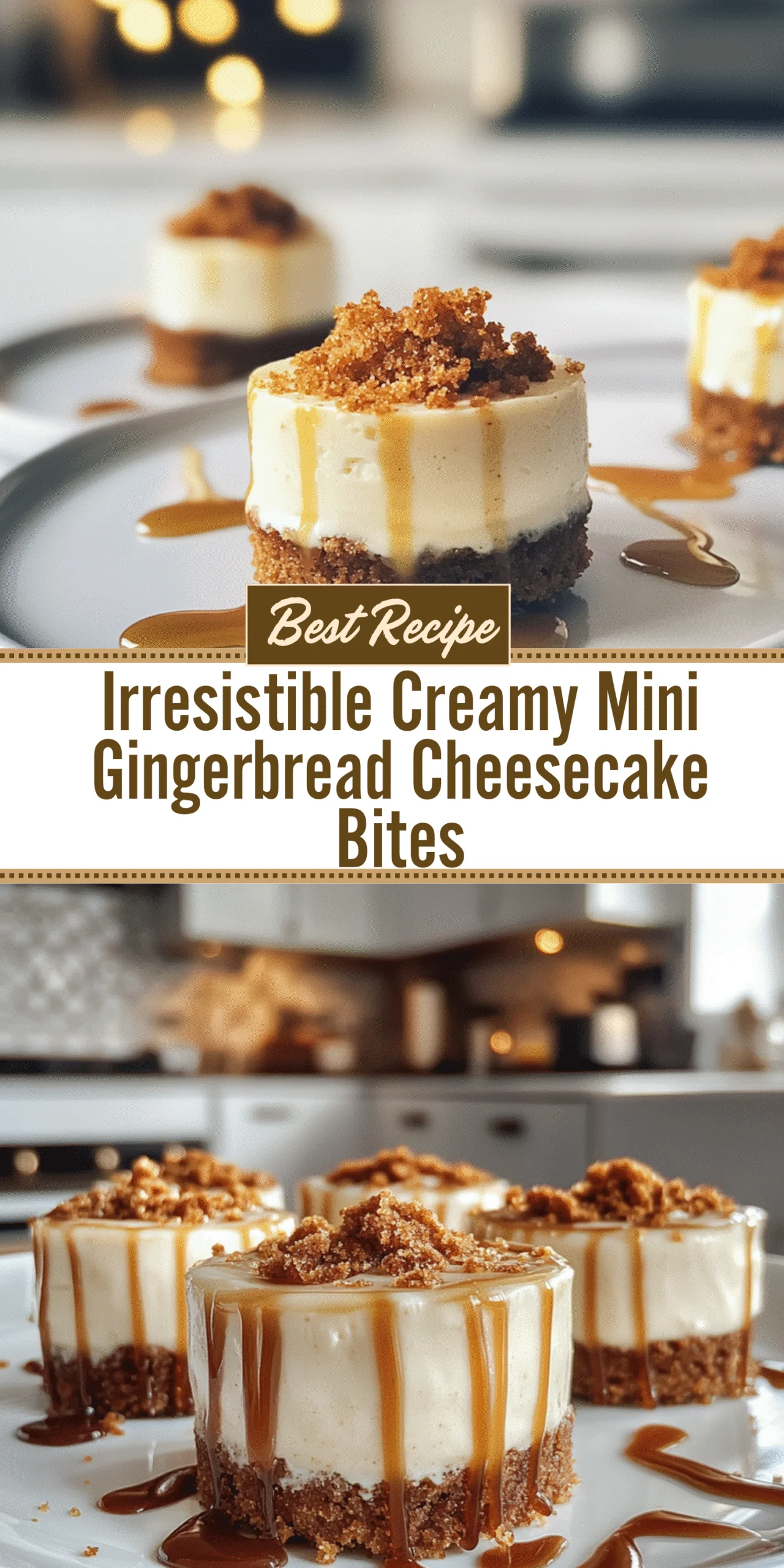 Irresistible Creamy Mini Gingerbread Cheesecake Bites