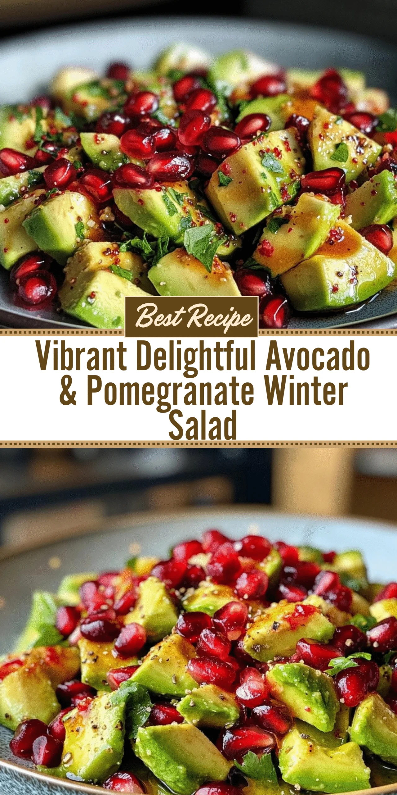 Vibrant Delightful Avocado & Pomegranate Winter Salad
