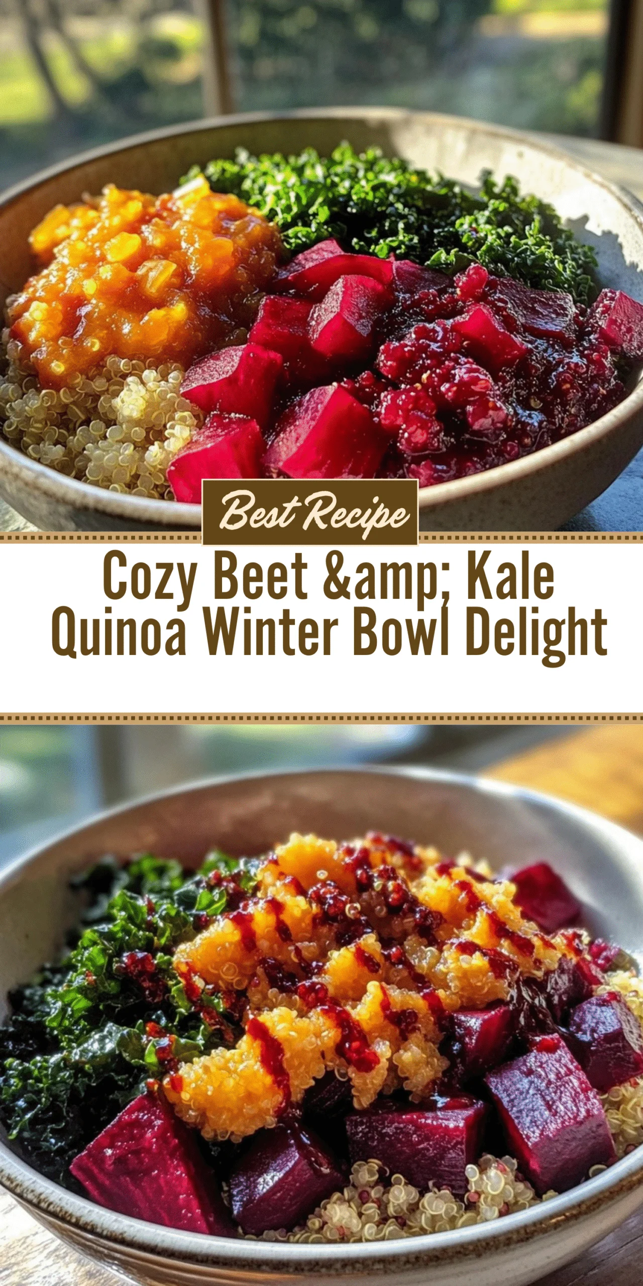 Cozy Beet & Kale Quinoa Winter Bowl Delight