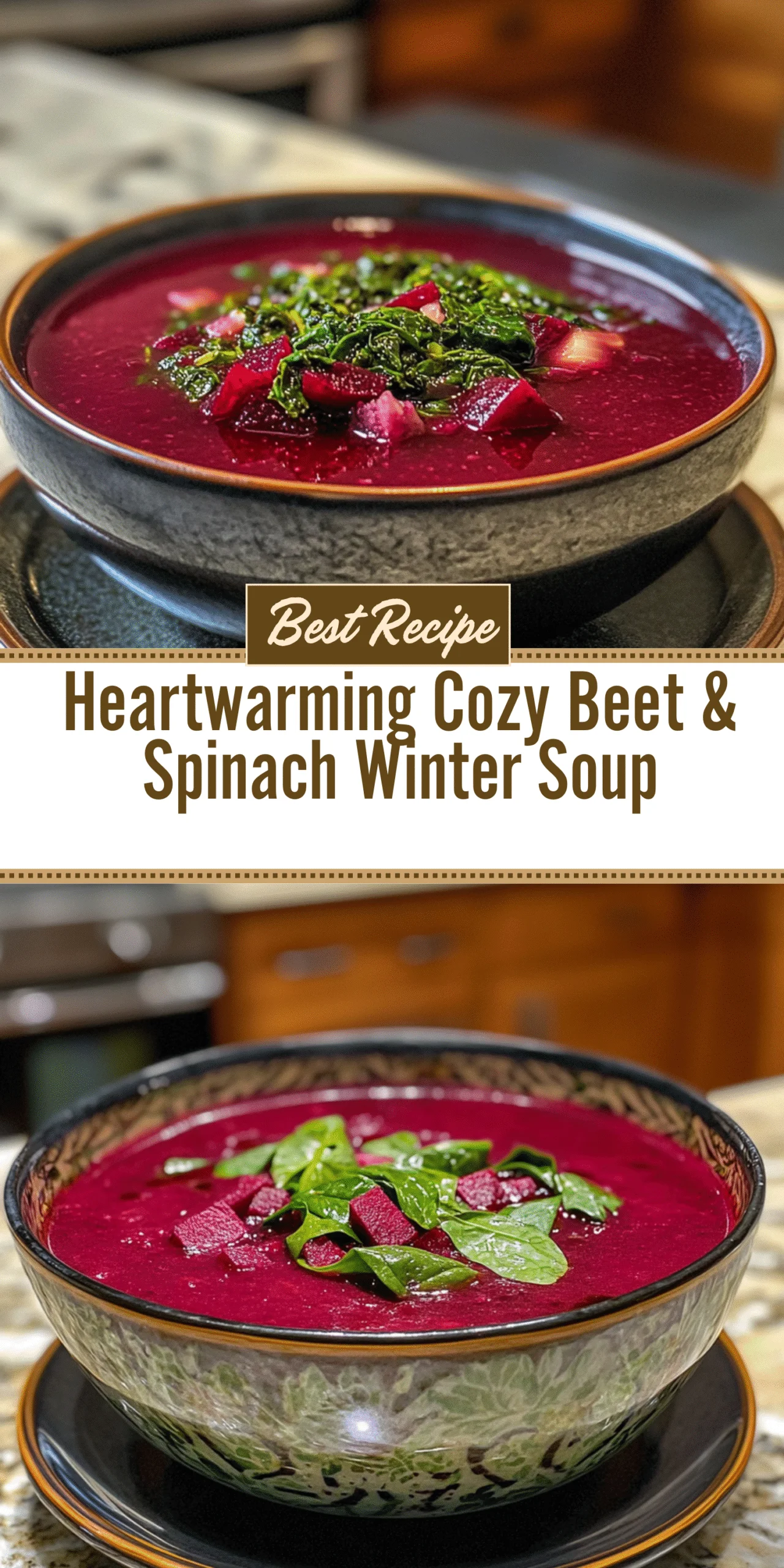Heartwarming Cozy Beet & Spinach Winter Soup