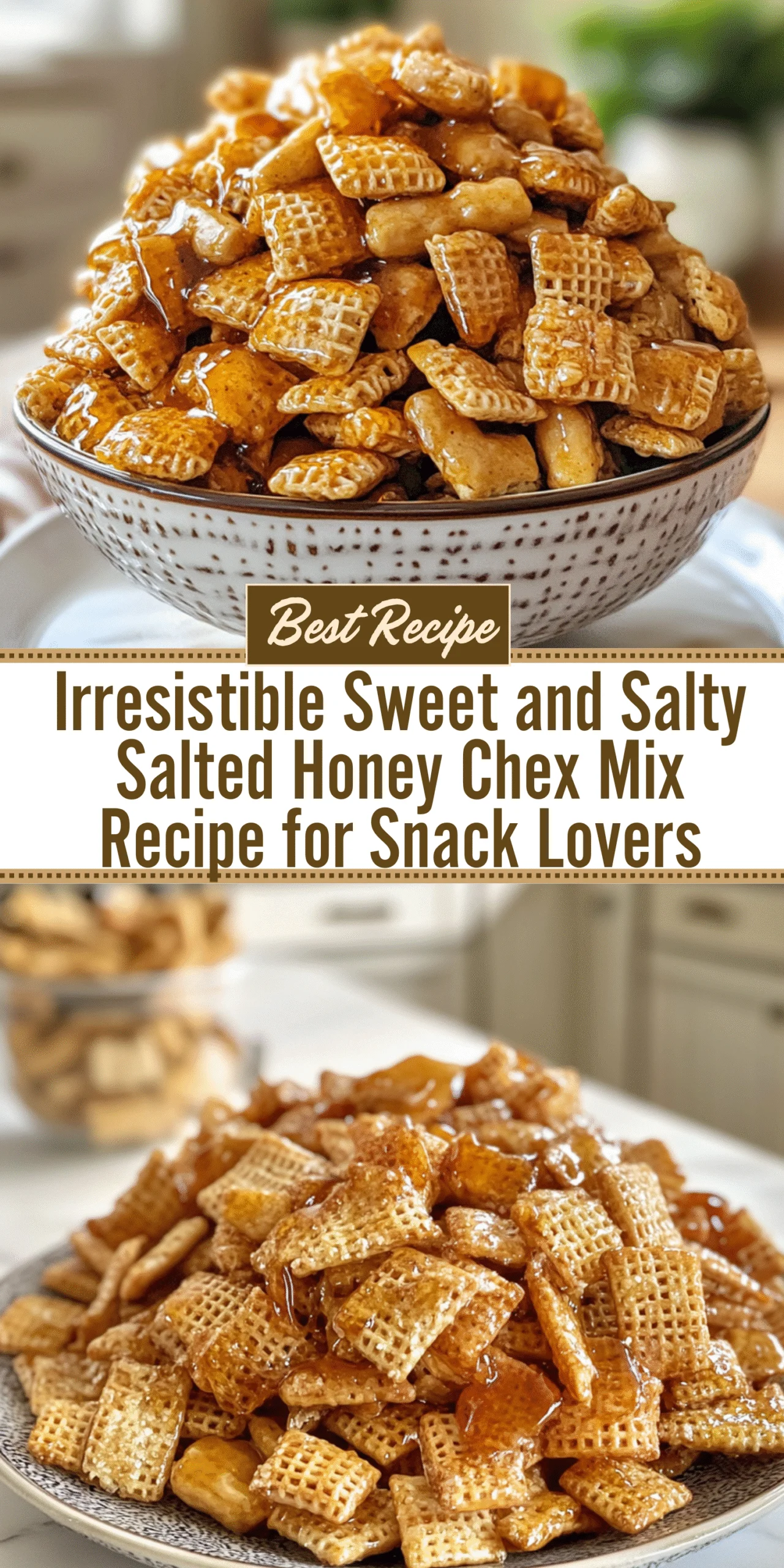Irresistible Sweet and Salty Salted Honey Chex Mix Recipe for Snack Lovers