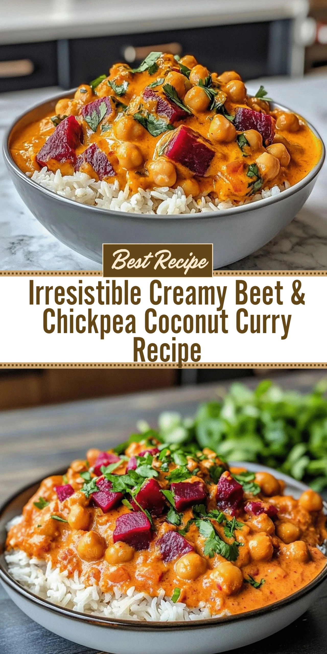 Irresistible Creamy Beet & Chickpea Coconut Curry Recipe