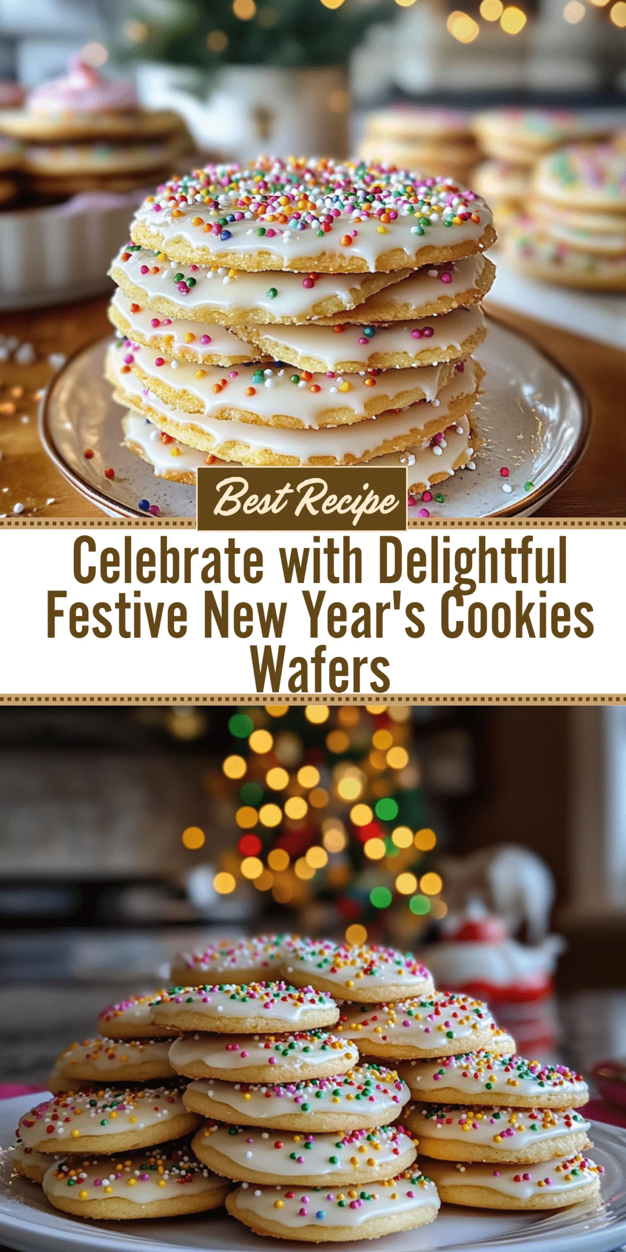 Celebrate with Delightful Festive New Year's Cookies Wafers