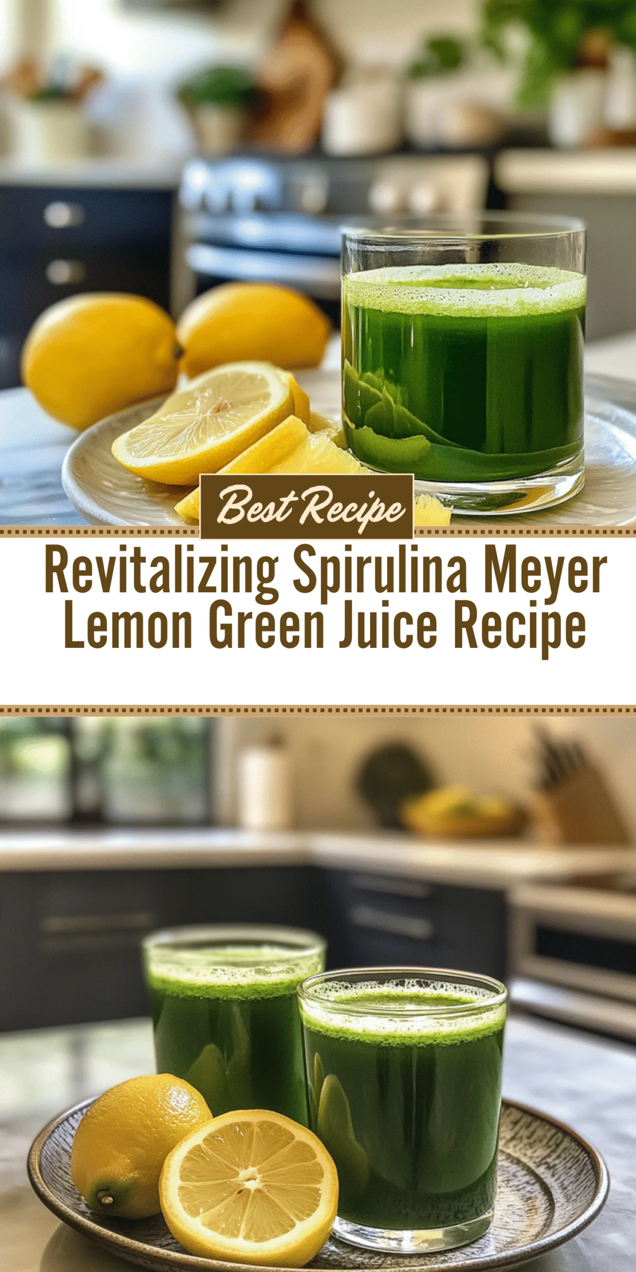Revitalizing Spirulina Meyer Lemon Green Juice Recipe