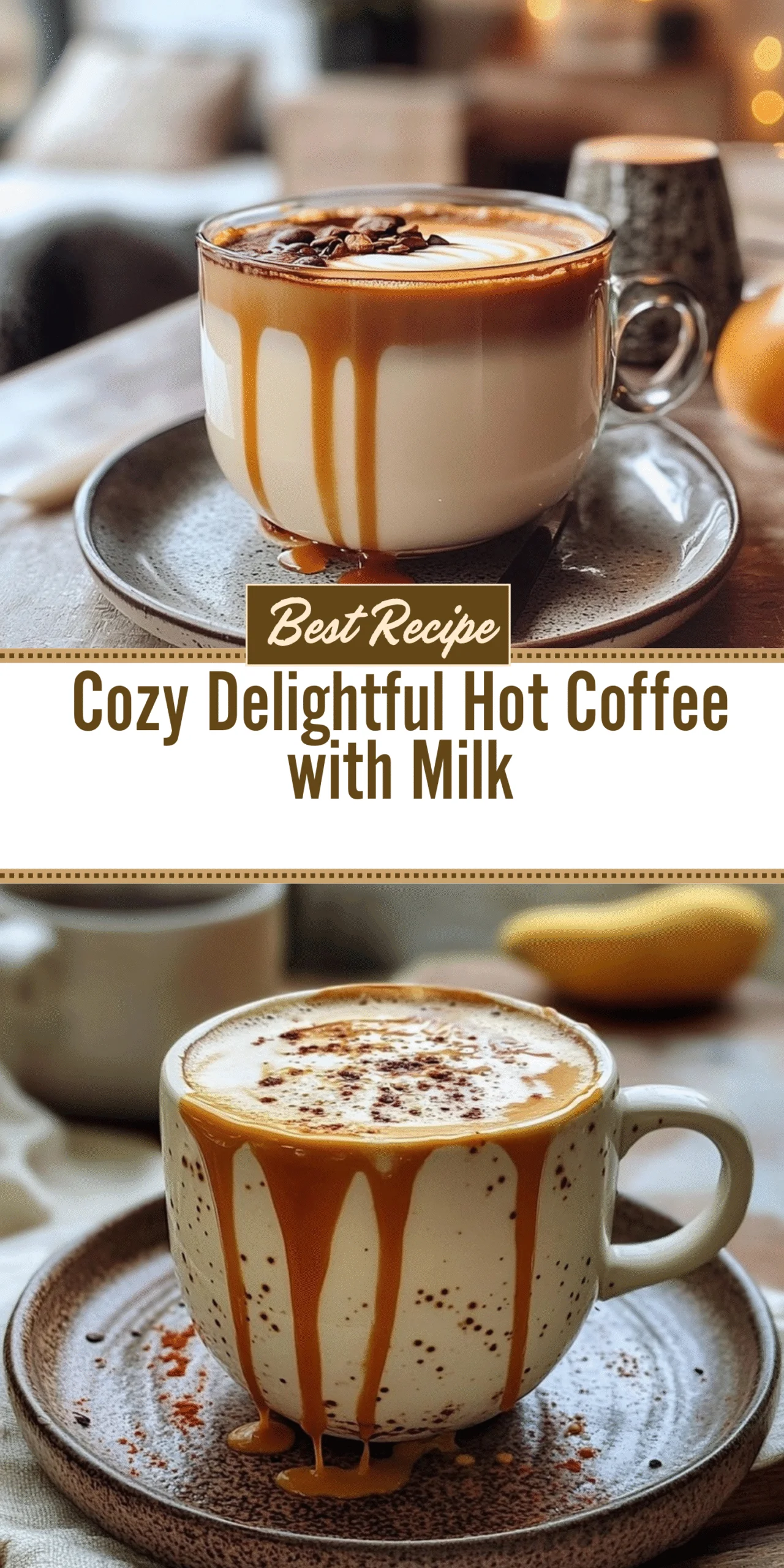 Cozy Delightful Hot Coffee with Milk