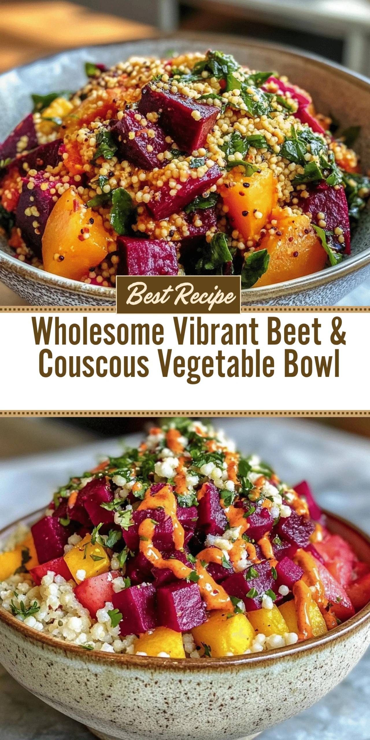 Wholesome Vibrant Beet & Couscous Vegetable Bowl