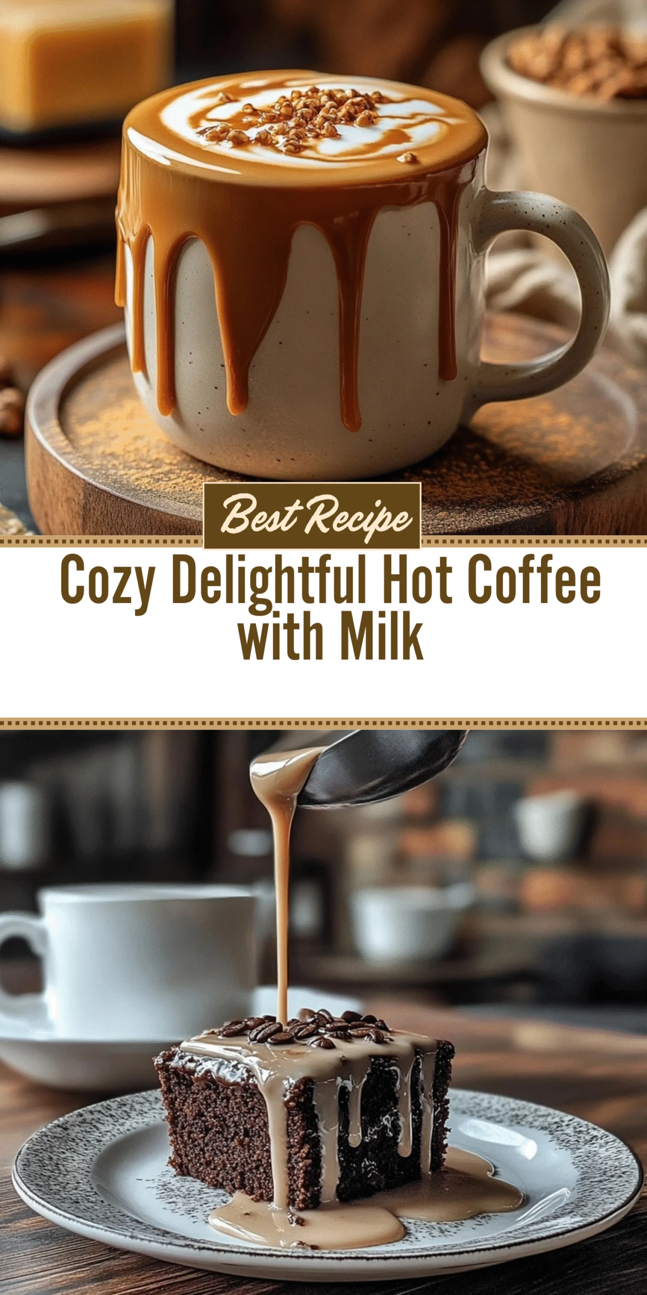 Cozy Delightful Hot Coffee with Milk