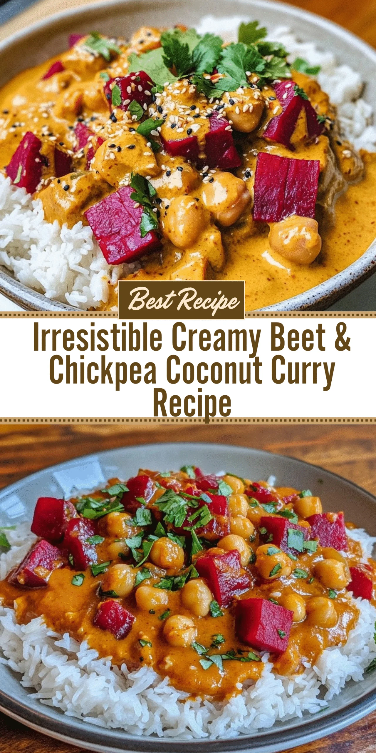 Irresistible Creamy Beet & Chickpea Coconut Curry Recipe