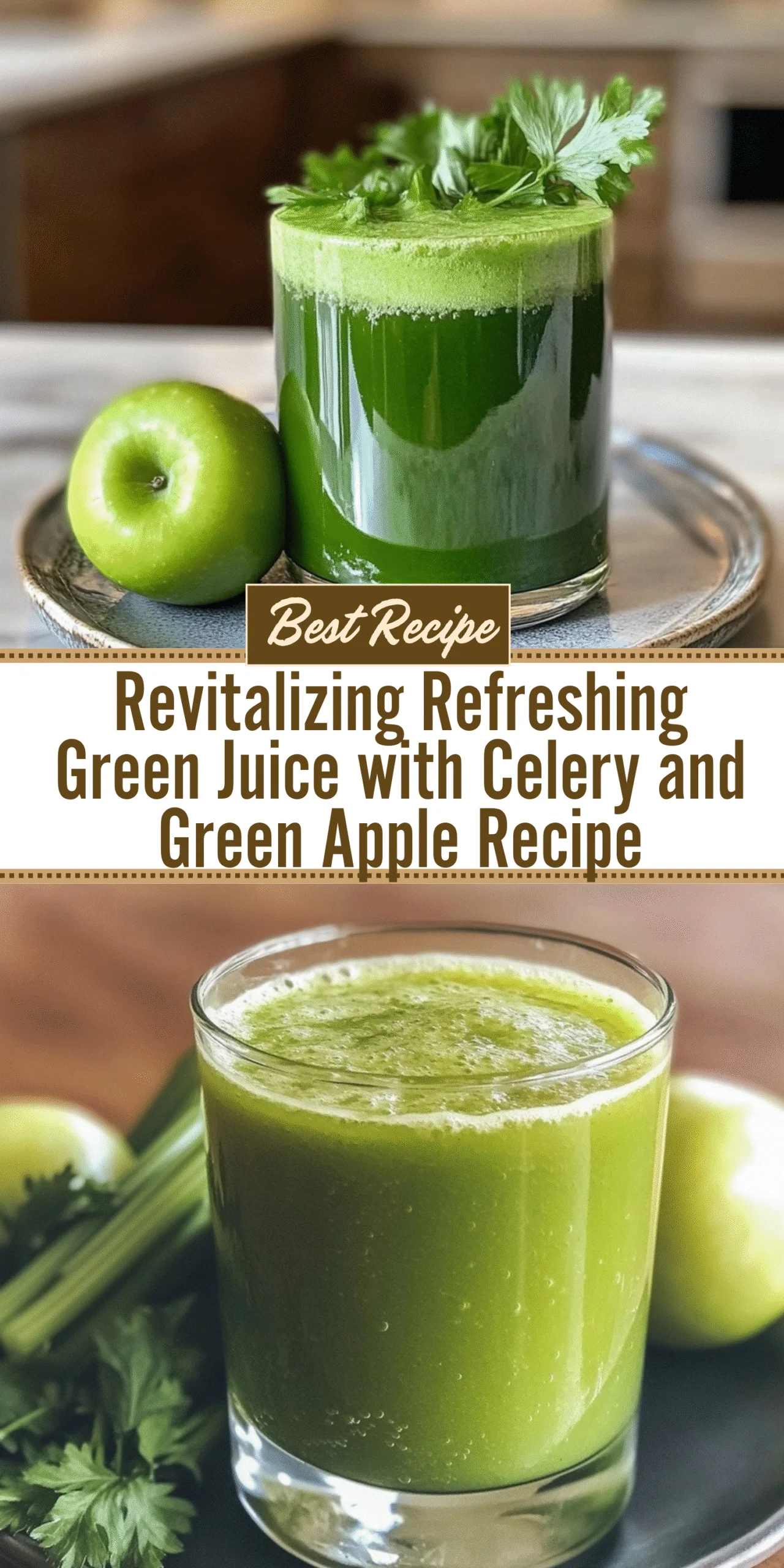 Revitalizing Refreshing Green Juice with Celery and Green Apple Recipe