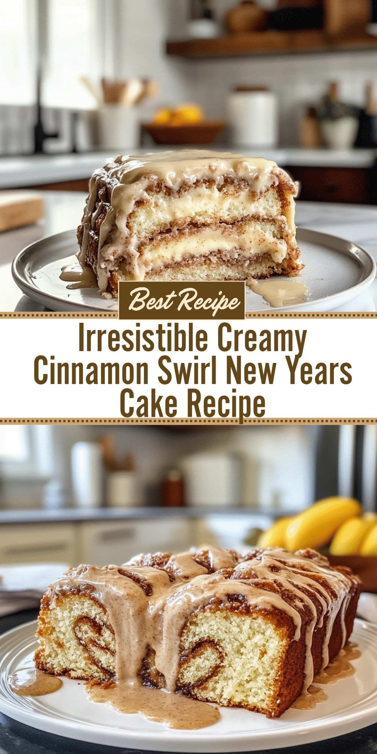 Irresistible Creamy Cinnamon Swirl New Years Cake Recipe