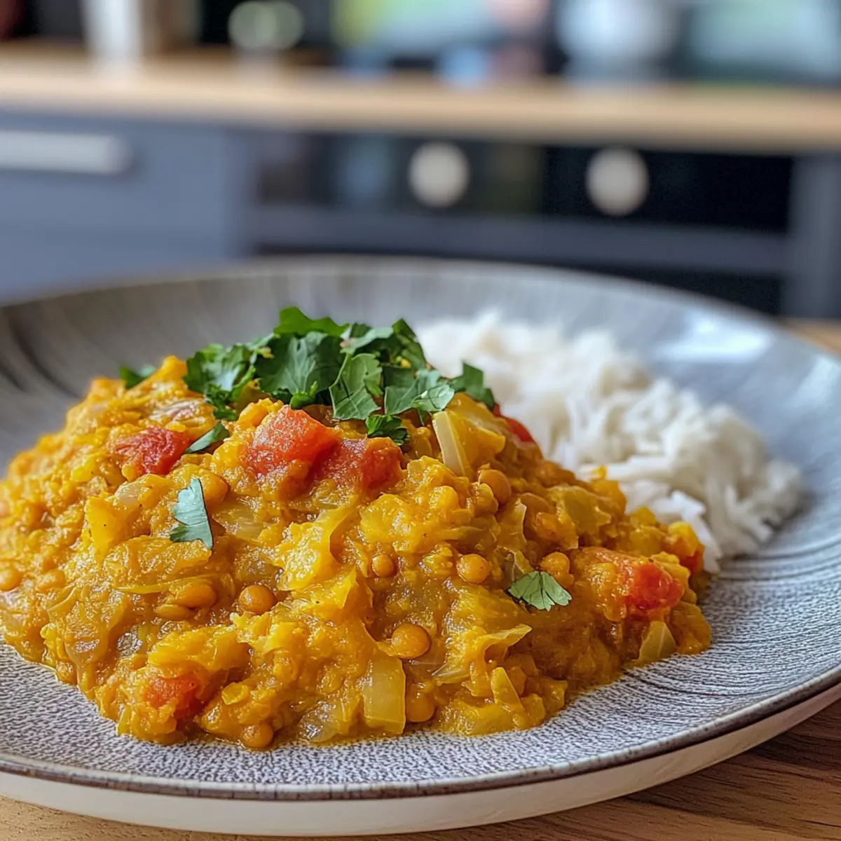 Hearty Spiced Cabbage & Red Lentil Dahl