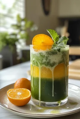 Crisp Refreshing Spirulina Clementine Mint Cooler