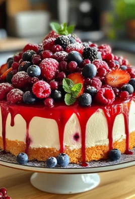 Festive Delightful Berry Topped New Years Cake