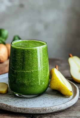 Energizing Creamy Spirulina Pear Ginger Smoothie