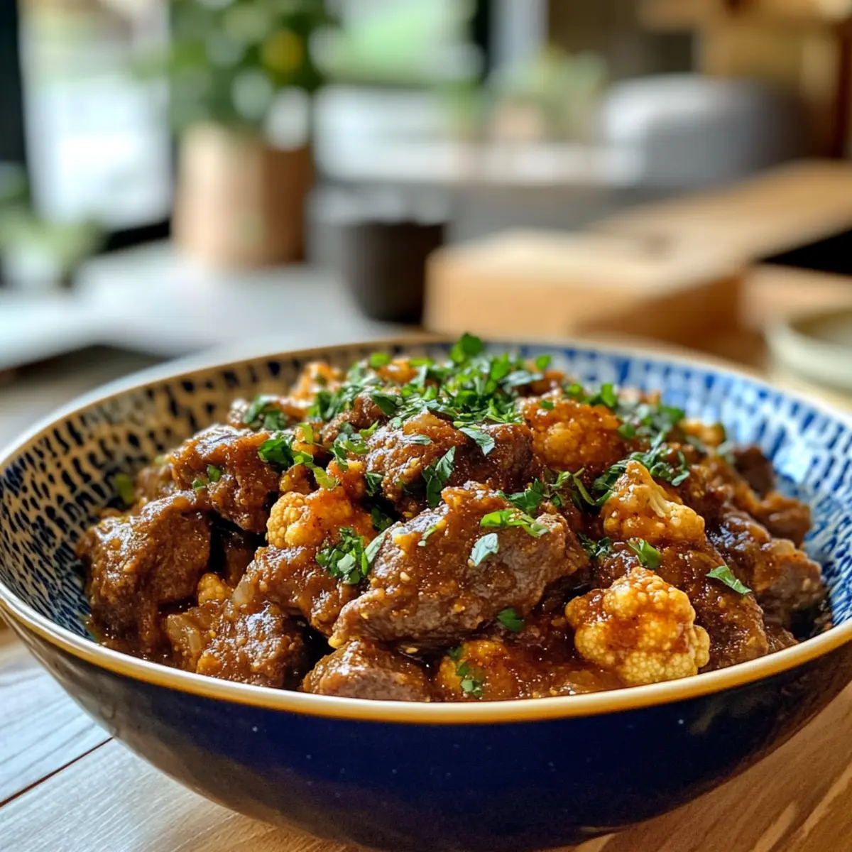 Savory Moroccan Lamb or Beef Tagine with Cauliflower