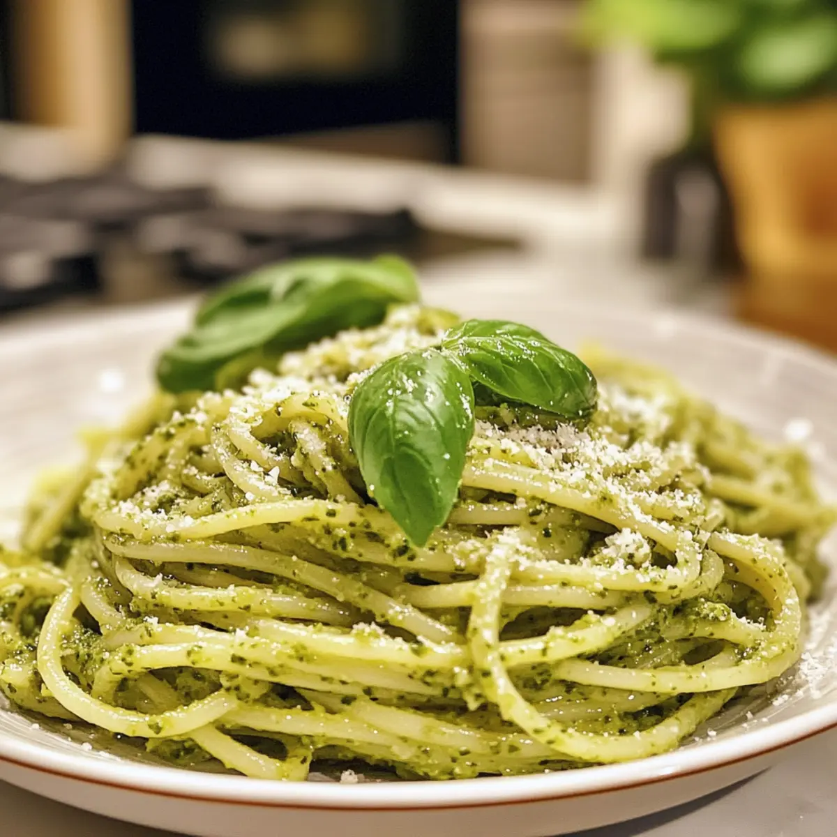 Comforting Cozy Winter Celery and Basil Pesto Pasta Recipe