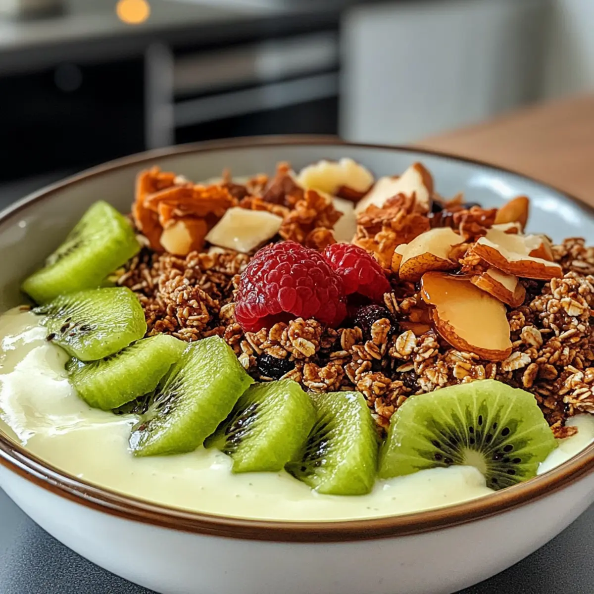 Irresistible Kiwi Winter Fruit Granola Bowl Recipe