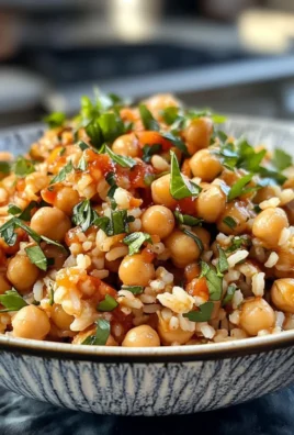 Flavorful Chickpea and Brown Rice Salad with Creamy Harissa