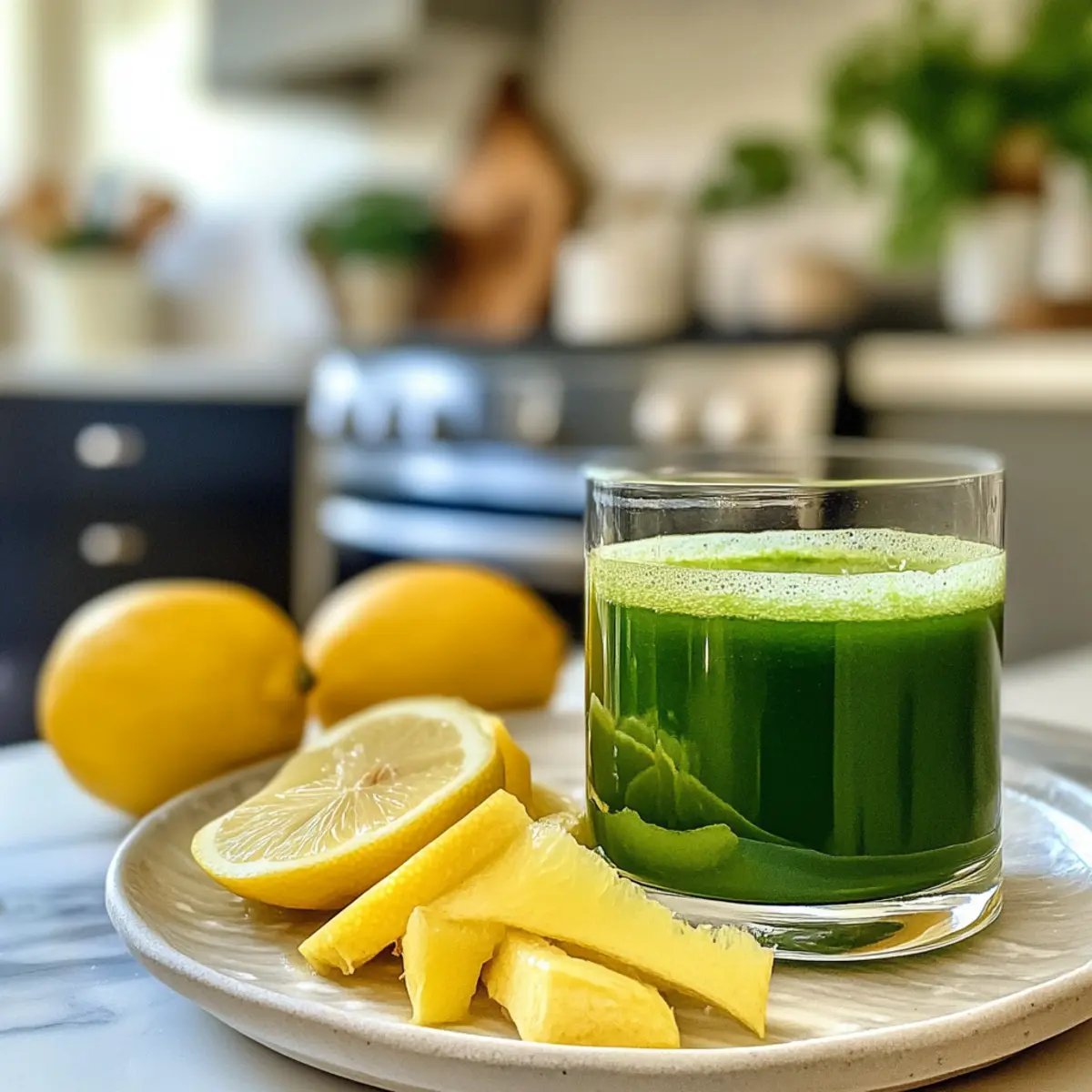 Revitalizing Spirulina Meyer Lemon Green Juice Recipe