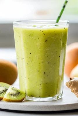 Refreshing Creamy Kiwi Pear Ginger Smoothie