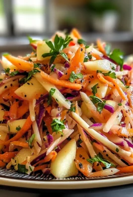 Crispy Crunchy Rutabaga and Apple Slaw