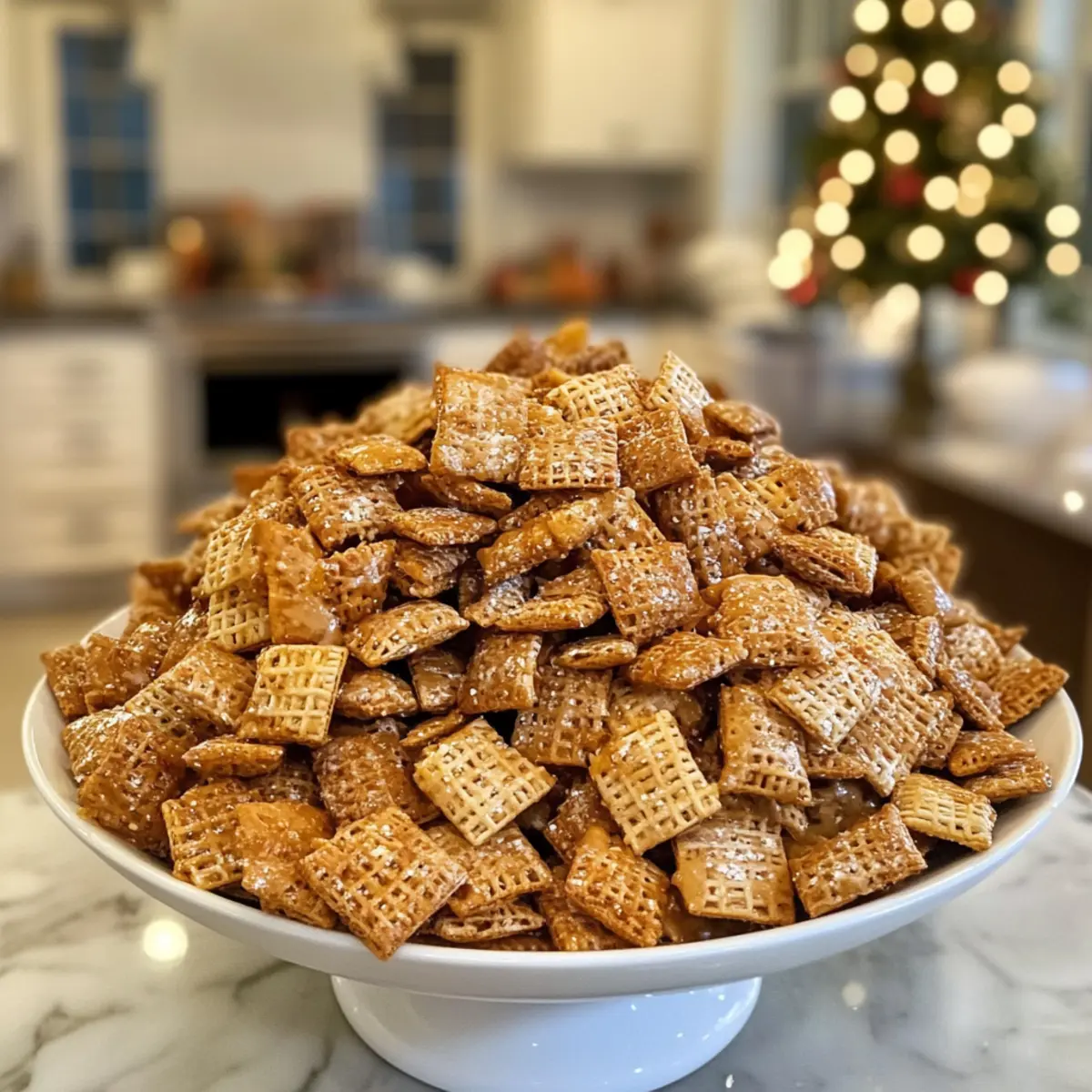Irresistible Festive Gingerbread Chex Mix